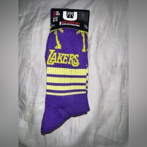 LA Lakers NBA Men’s Crew Sock 3 Pair (palm tree)